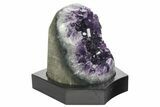Amethyst Cluster With Wood Base - Uruguay #233734-1